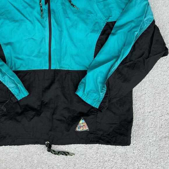 Ocean Equipment Men's Medium Vintage 90s Colorblock Windbreaker Jacket Y2K - Picture 5 of 13